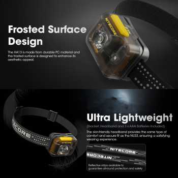 Gambar produk NITECORE Senter Kepala LED Headlamp Dual Beam Lightweight 350 Lumens - HA13