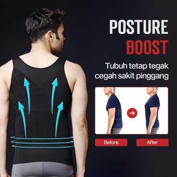 Gambar produk CXZD Baju Singlet T-Shirt Korset Pembentuk Tubuh Body Shaper M - YB-76