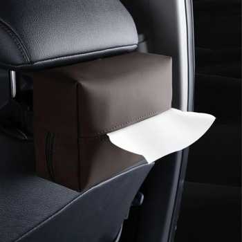 Gambar produk KUSH Tempat Tisu Mobil Multifunctional Car Tissue Box Nappa Leather - K-7