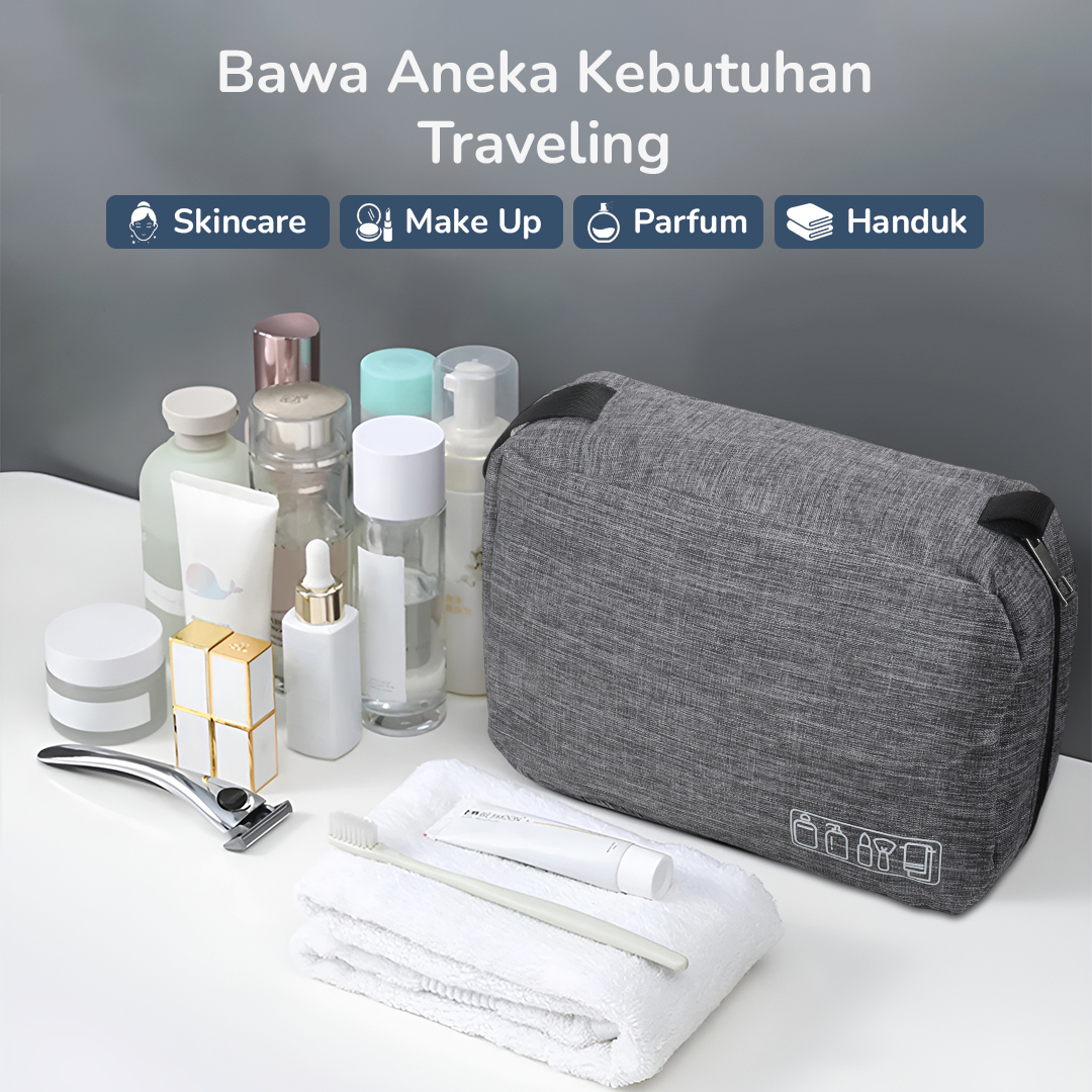 Gambar produk QEHIIE Hanging Travel Bag Folding Organizer Tas Lipat Multi Layer - QE24