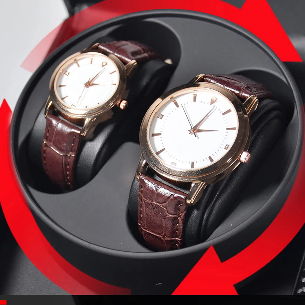 Gambar produk ZOEJOE Watch Winder Pemutar Jam Tangan Otomatis 3 Mode 2 Slot - W136T