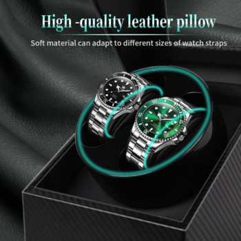 Gambar produk ZOEJOE Watch Winder Pemutar Jam Tangan Otomatis 3 Mode 2 Slot - W136T