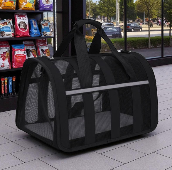 Gambar produk MEISU Tas Kandang Anjing Kucing Breathable Pet Carrier Bag 41x26x26cm - MS50