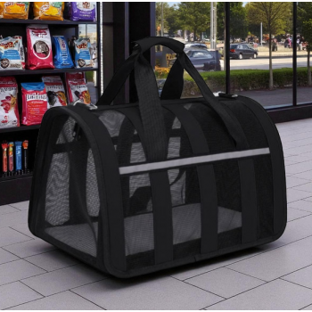 Gambar produk MEISU Tas Kandang Anjing Kucing Breathable Pet Carrier Bag 41x26x26cm - MS50