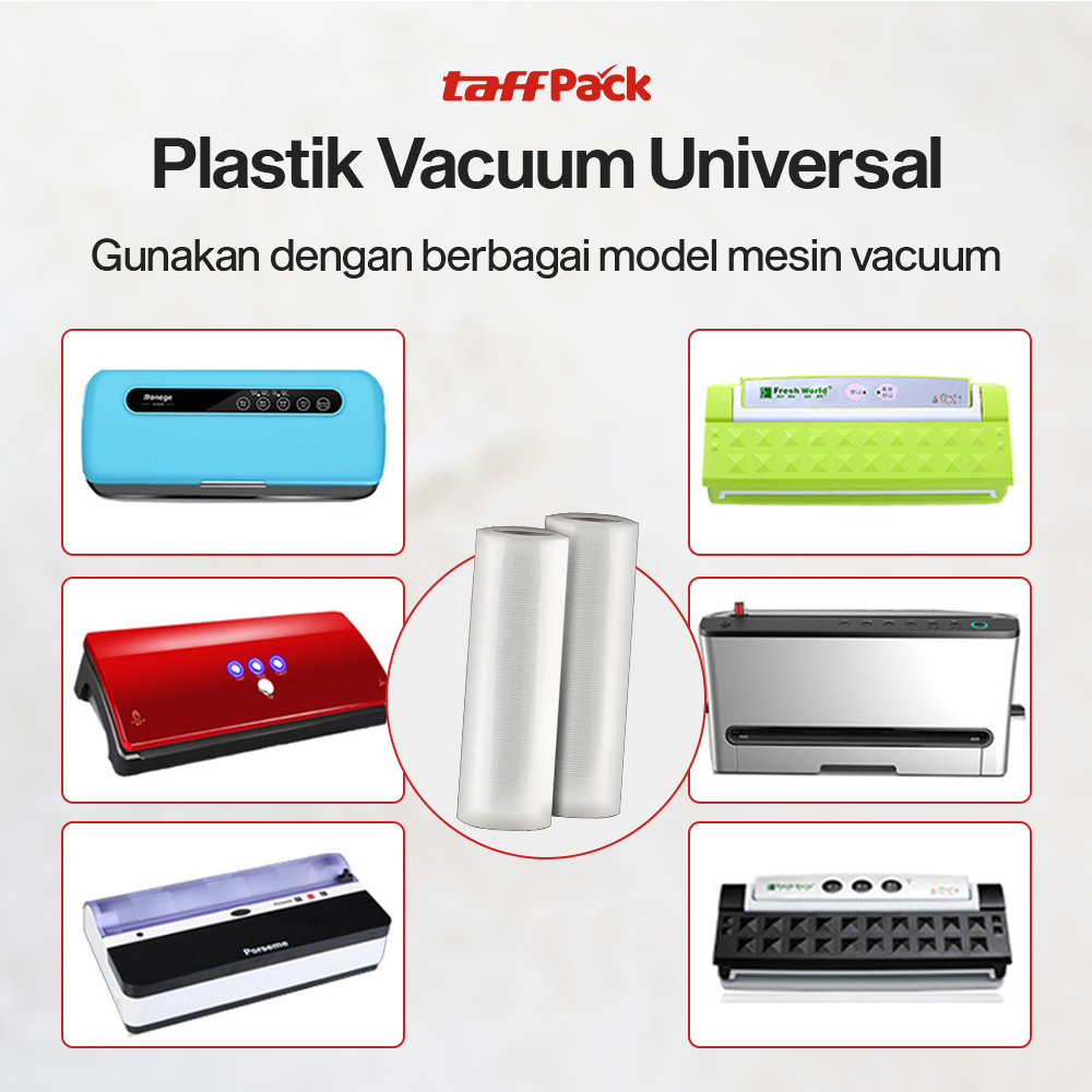 Gambar produk TaffPACK Plastik Vacuum Makanan Sealer Storage Bag BPA Free 1 Roll 20x500cm - HK-07
