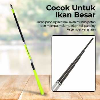 Gambar produk TaffSPORT Joran Pancing Pole Tegek Carbon Fiber Fishing Rod 5.4M - 5841