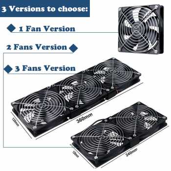 Gambar produk CIXIKEJI Cooling Fan Chassis Cabinet 2700RPM 100-240V EU with Knob 2 Fan - CV12025B12H