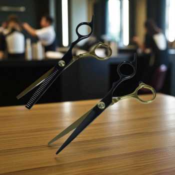 Gambar produk Januel Set Gunting Rambut 10in1 Teflon Coating Stainless Steel 4Cr13 - Jn58
