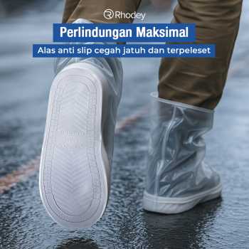 Gambar produk Rhodey Jas Hujan Sepatu Anti Air Shoes Cover PVC with Zipper XXL 44-45 - FV031