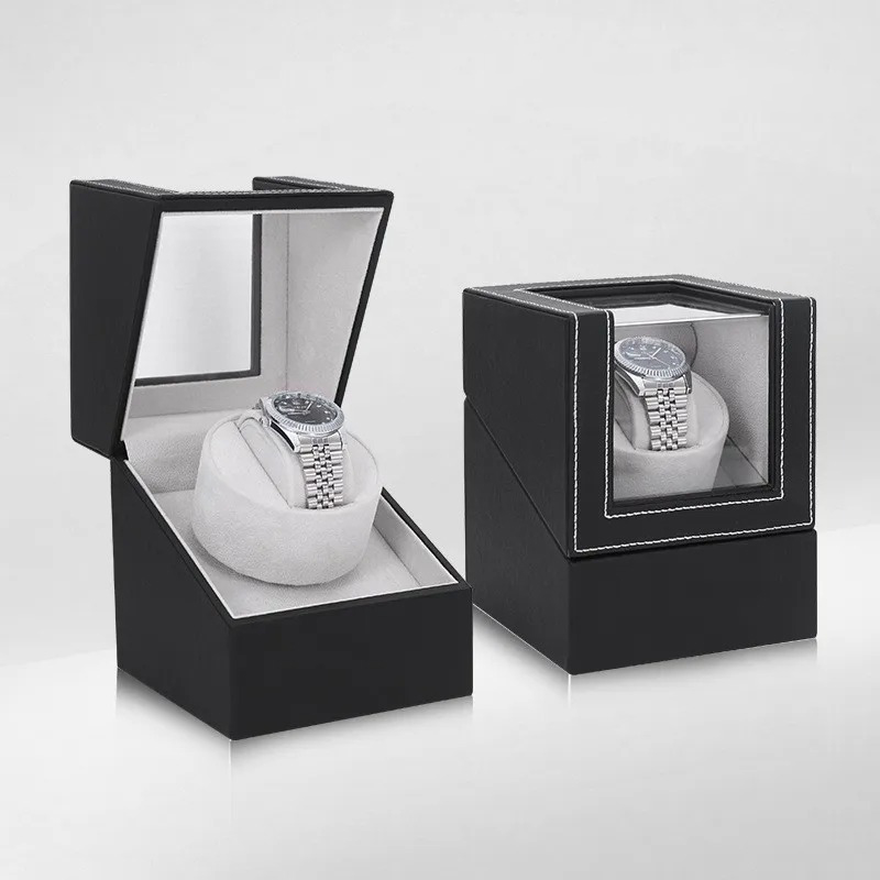 Gambar produk IGERN Watch Winder Pemutar Jam Tangan Otomatis 1 Slot Dual Power 13cm - IG-160