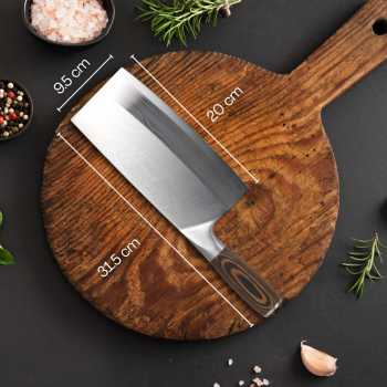 Gambar produk KOBACHI Pisau Daging Damascus Pattern Steel 5Cr15 31.5cm Cleaver Knife - DMC4