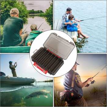Gambar produk ZUHE Kotak Perkakas Kail Pancing Tackle Box Double Side 14 Grid - ZU402