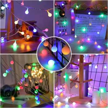 Gambar produk TaffLED Lampu Hias Gantung String Lights Model Bohlam Mini Waterproof 3M - ZYD0931