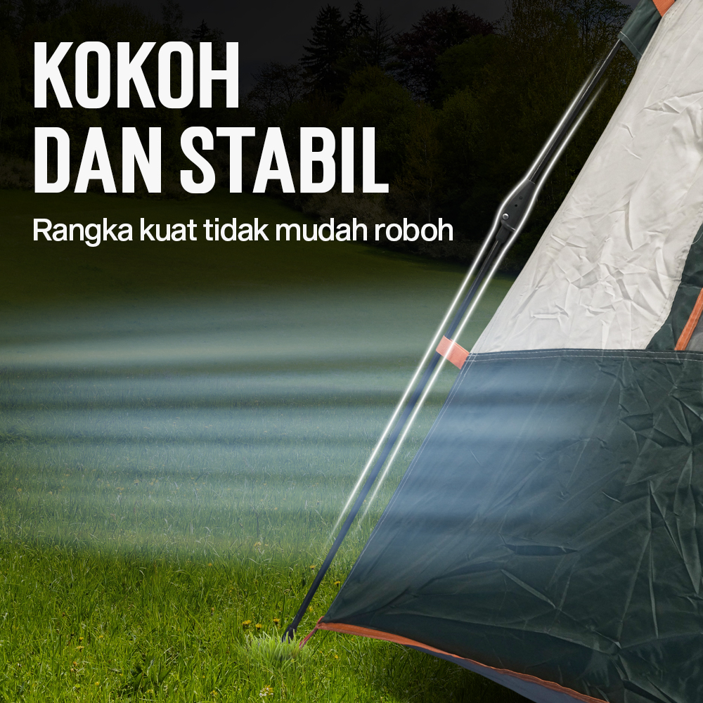 Gambar produk YTZP Tenda Camping Lipat Otomatis 3-4 Orang Single Layer Waterproof - TH-34