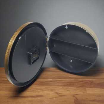 Gambar produk MIZHI Jam Dinding Besar Bulat Vintage 25cm with Hidden Storage Box - OTYLHG544