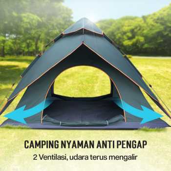 Gambar produk AstaGear Tenda Camping Lipat Otomatis 3-4 Orang Double Layer - ZK50