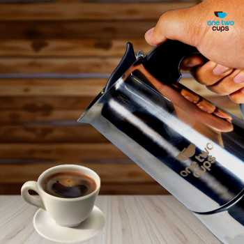 Gambar produk One Two Cups Moka Pot Espresso Coffee Maker Stovetop 9 Cup 450ml - Z21