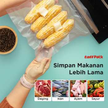 Gambar produk TaffPACK Plastik Vacuum Makanan Sealer Storage Bag 100 PCS 28x50cm - HK-08