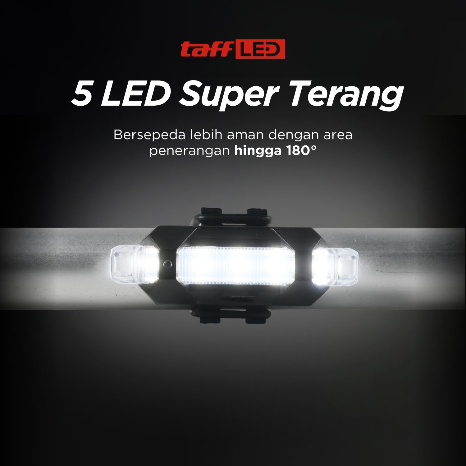 Gambar produk TaffLED Lampu Belakang Sepeda Bicycle Light USB Rechargeable 15 Lumens - DC-918