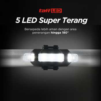 Gambar produk TaffLED Lampu Belakang Sepeda Bicycle Light USB Rechargeable 15 Lumens - DC-918