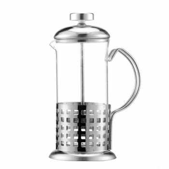 Gambar produk DUOLVQI French Press Manual Coffee Maker Pot Grid Pattern 600ml - KG72I