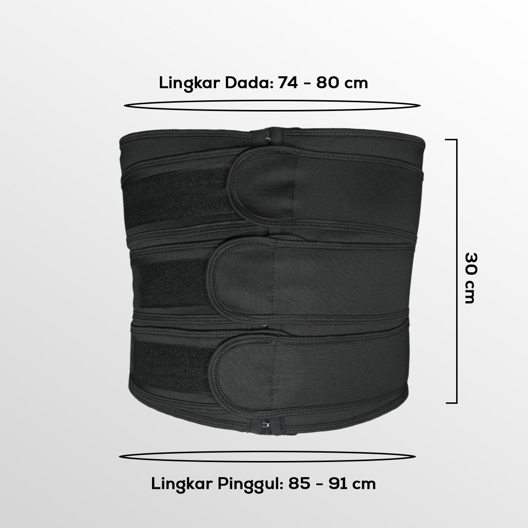Gambar produk Noocuxuekon Korset Pembentuk Badan Pria Abdominal Waist Belt 3 Strip L - JL16