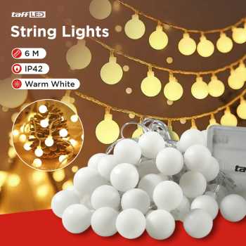 Gambar produk TaffLED Lampu Hias Gantung String Lights Model Bohlam Mini Waterproof 6M - ZYD0931