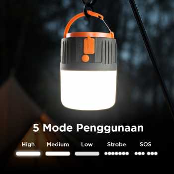 Gambar produk RDE Lampu LED Camping Tenda Solar Waterproof Cool White 4.5V 10W - HS-V65