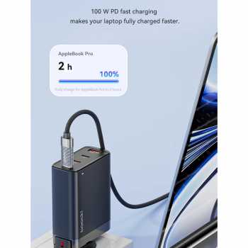 Gambar produk Toocki Kabel Data USB Type C to Type C Fast Charging LED Display 100W 2M - TXCTT1-ZXA0G