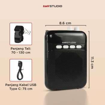 Gambar produk TaffSTUDIO Speaker Pinggang Bluetooth Voice Amplifier Wired 8W - S26