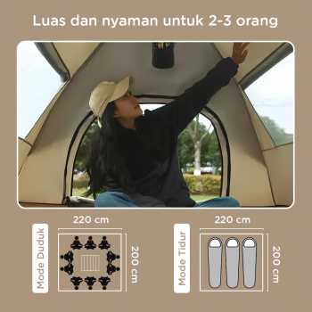 Gambar produk XTZ Tenda Camping Lipat Otomatis 2-3 Orang Double Layer Waterproof - X232