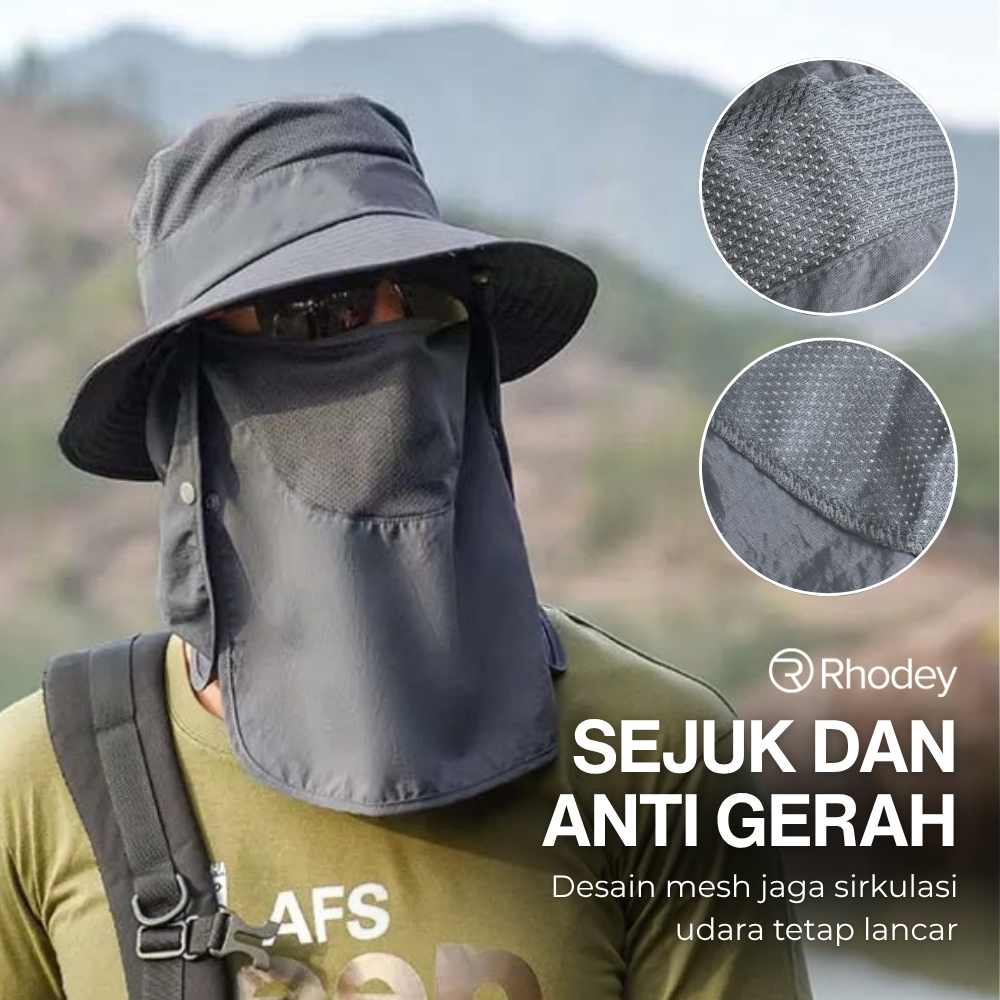 Gambar produk Rhodey Topi Rimba Outdoor Anti UV Waterproof Boonie Hat Nylon - GL012