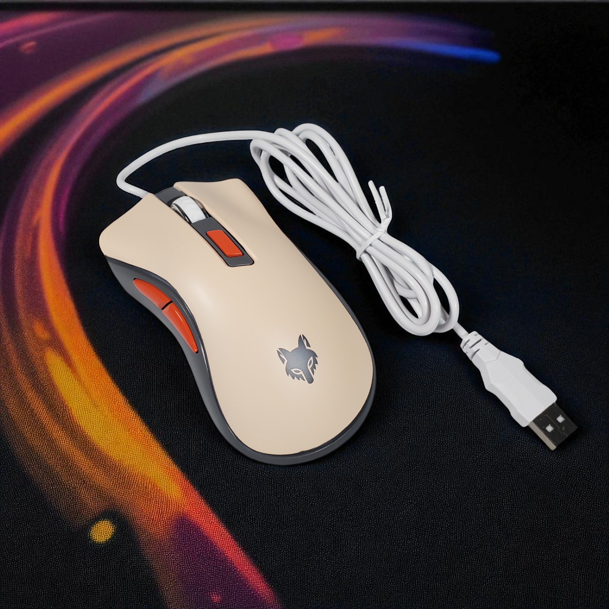 Gambar produk XUNFOX Gaming Keyboard RGB LED USB Wired 94 Keys Top Knob with Mouse - K820