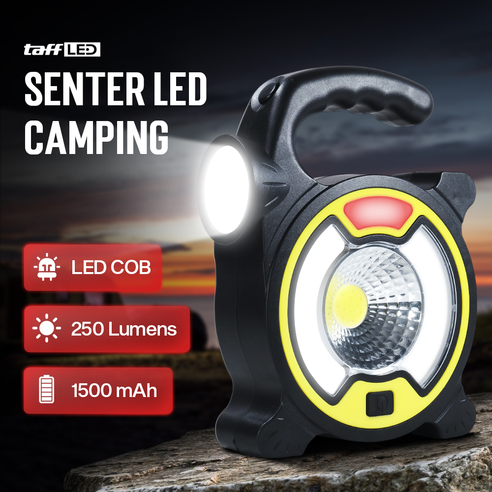 Gambar produk TaffLED Senter LED Lantera Camping COB Solar Panel Lights - TJ-329A