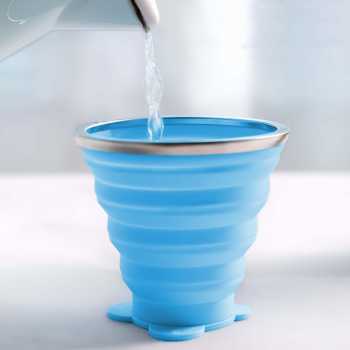 Gambar produk Gelas Lipat Silikon Foldable Cup with Strap 200ml - GYBL559