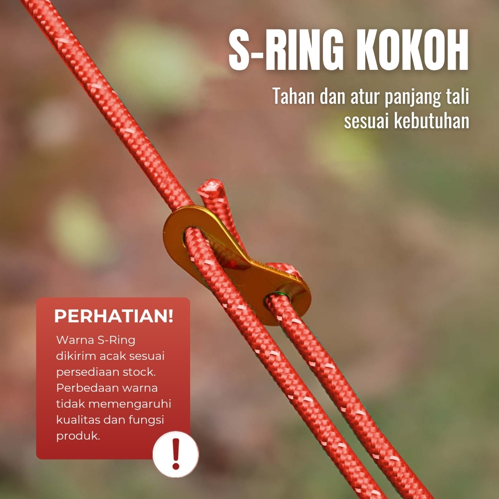 Gambar produk RayMING Tali Paracord Tali Tenda Rope 4M 4 Roll - RY1A