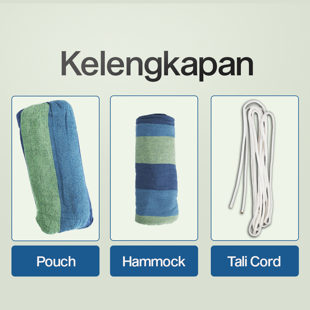Gambar produk HOUSEEN Hammock Tempat Tidur Gantung Canvas Anti Rollover - JS427