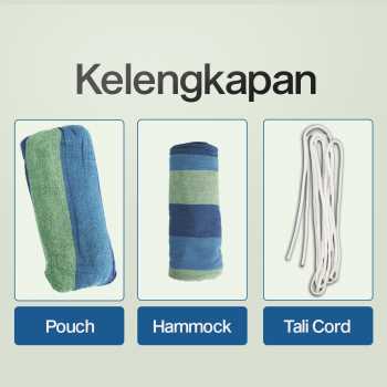 Gambar produk HOUSEEN Hammock Tempat Tidur Gantung Canvas Anti Rollover - JS427