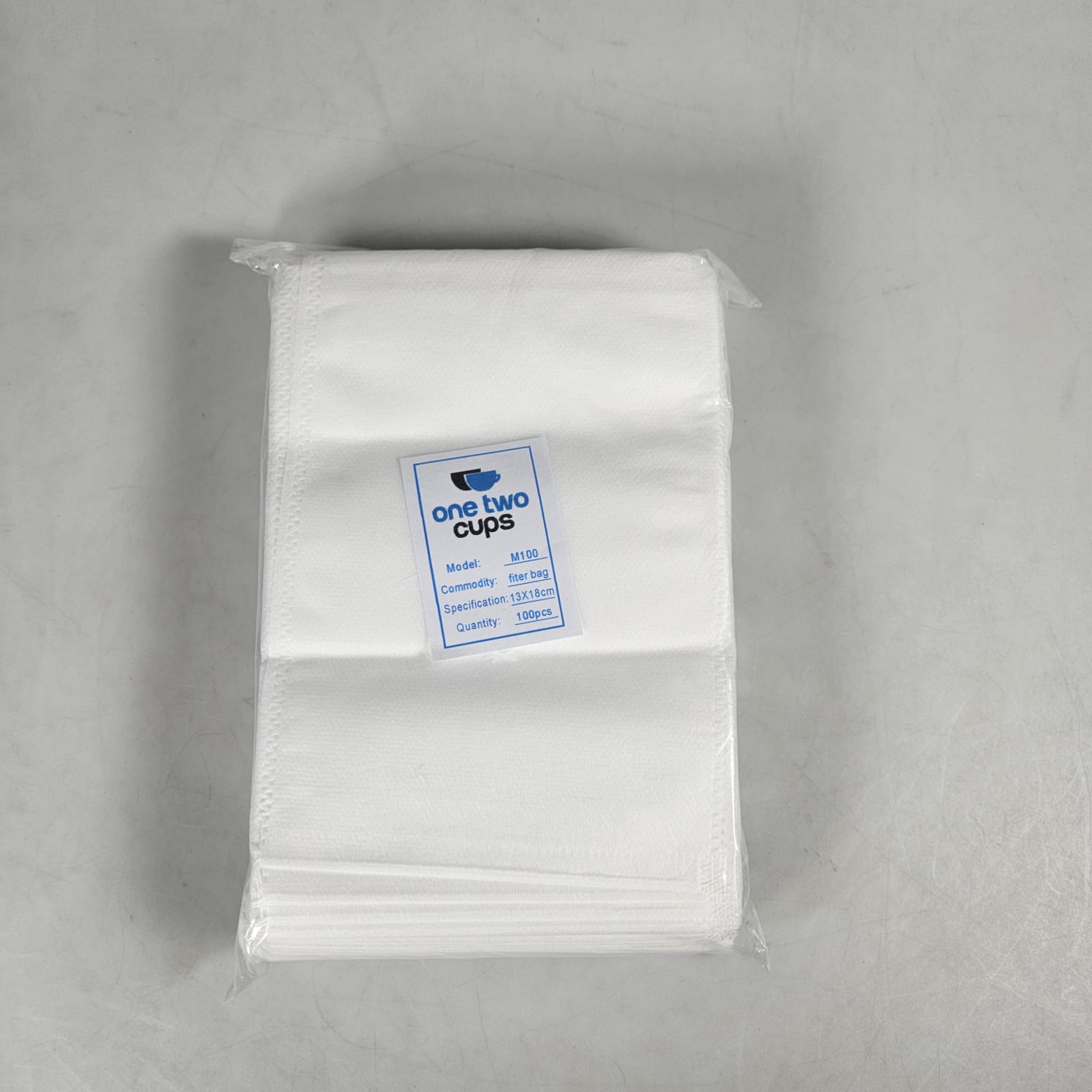 Gambar produk One Two Cups Kantong Filter Saringan Teh Tea Bag Disposable 100 PCS 13x18cm - M100