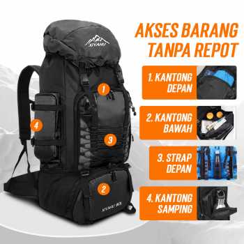 Gambar produk XIYAHU Tas Gunung Carrier Bag Travel Backpack Waterproof 90L - SIG3D