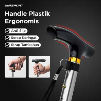 Gambar produk TaffSPORT Tongkat Hiking Lipat Trekking Pole Aluminium Alloy 92.5cm - Z4