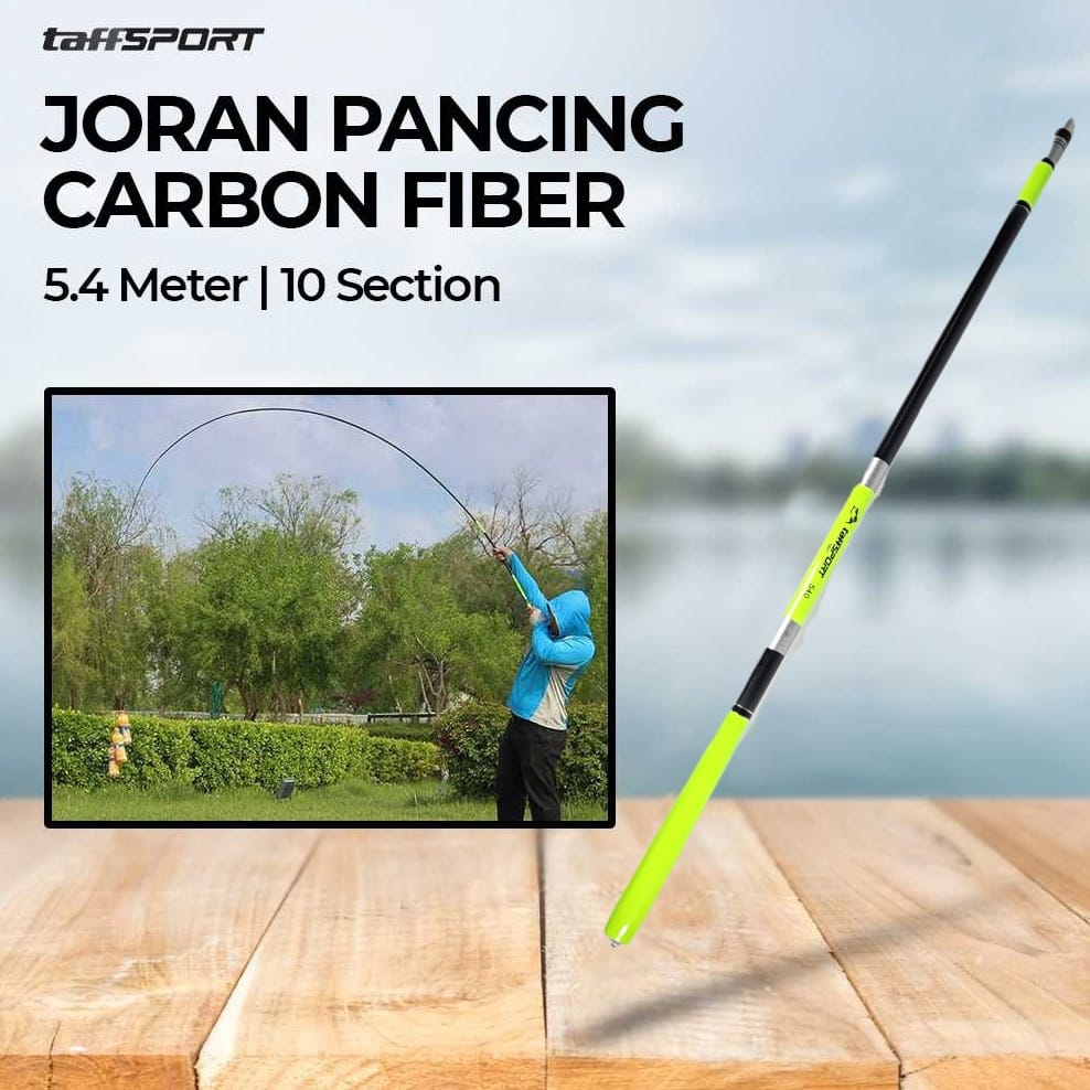 Gambar produk TaffSPORT Joran Pancing Pole Tegek Carbon Fiber Fishing Rod 5.4M - 5841