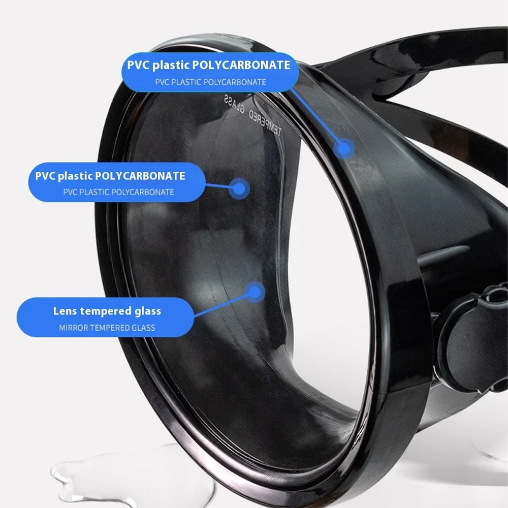 Gambar produk MOJOY Kacamata Selam Oval Diving Mask Scuba Freediving Tempered Glass - M17