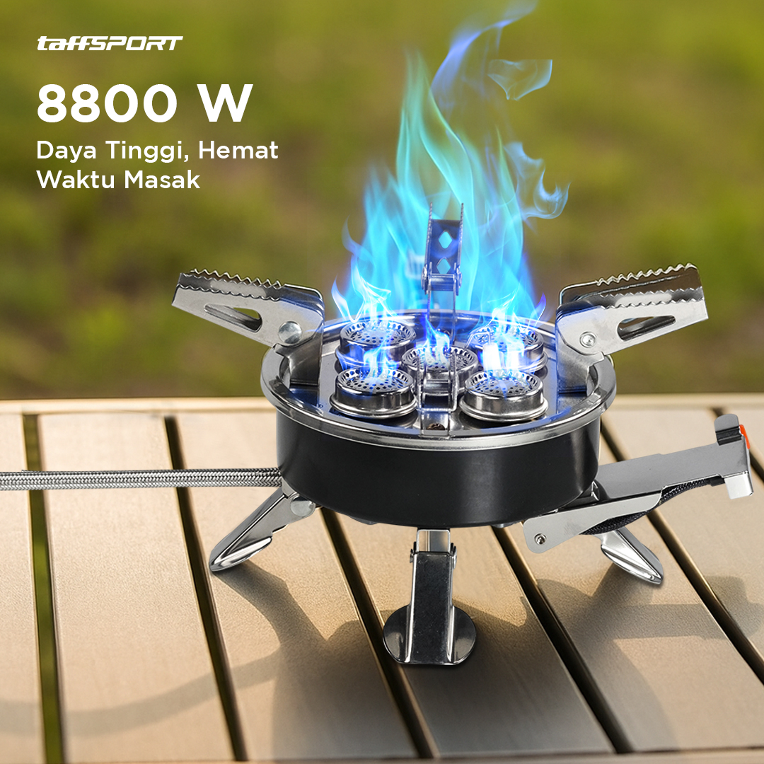 Gambar produk TaffSPORT Kompor Gas Portable Lipat 5 Burner Ultralight Camping Stove - WS542