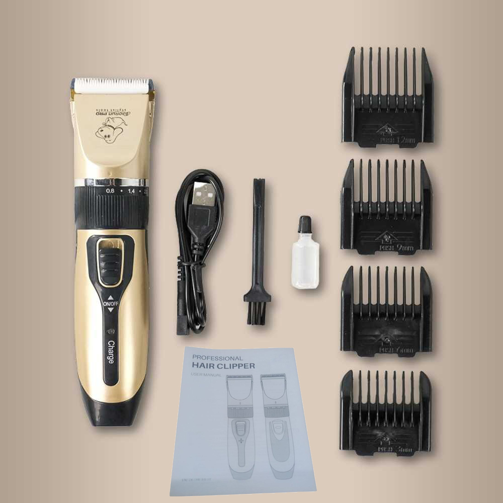 Gambar produk BaoRun Alat Cukur Bulu Hewan Anjing Kucing 4 Comb 1200mAh 3.7V - K5