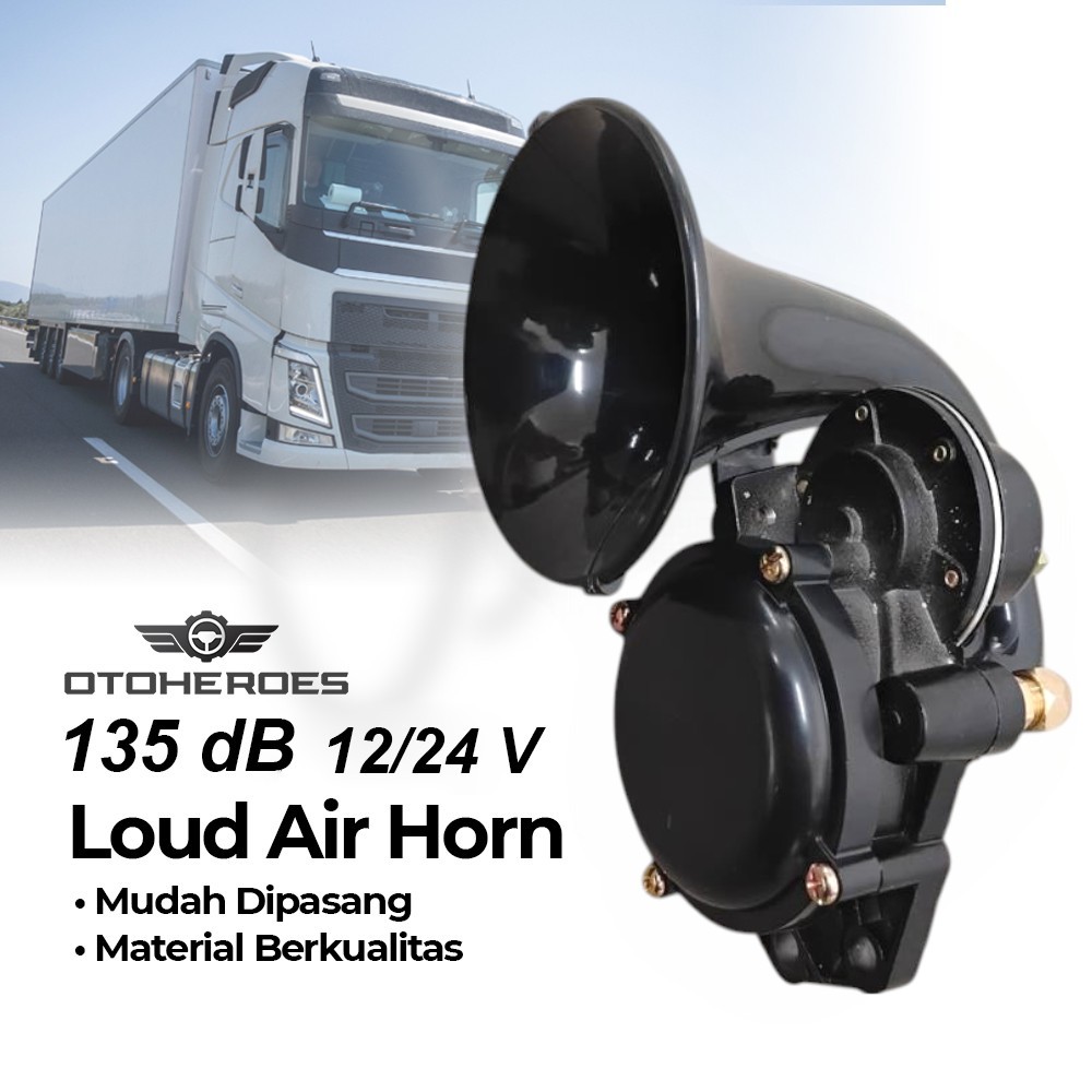 Gambar produk OTOHEROES Klakson Angin Keong Trompet Mobil Truk Loud Air Horn 135dB - DL35
