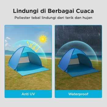 Gambar produk Top Lander Tenda Camping Lipat Otomatis 2-4 Orang Single Layer - TL9