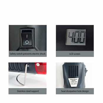 Gambar produk Hiken Digital Heat Gun Hot Blower with LCD Control 220V 250W - HHLC25