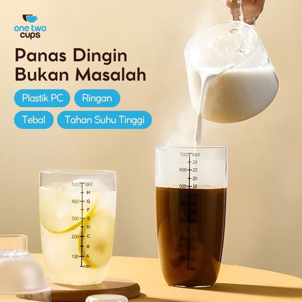 Gambar produk One Two Cups Cocktail Shaker Mixer Bartender Cobbler Cup Style 500ml - B0569