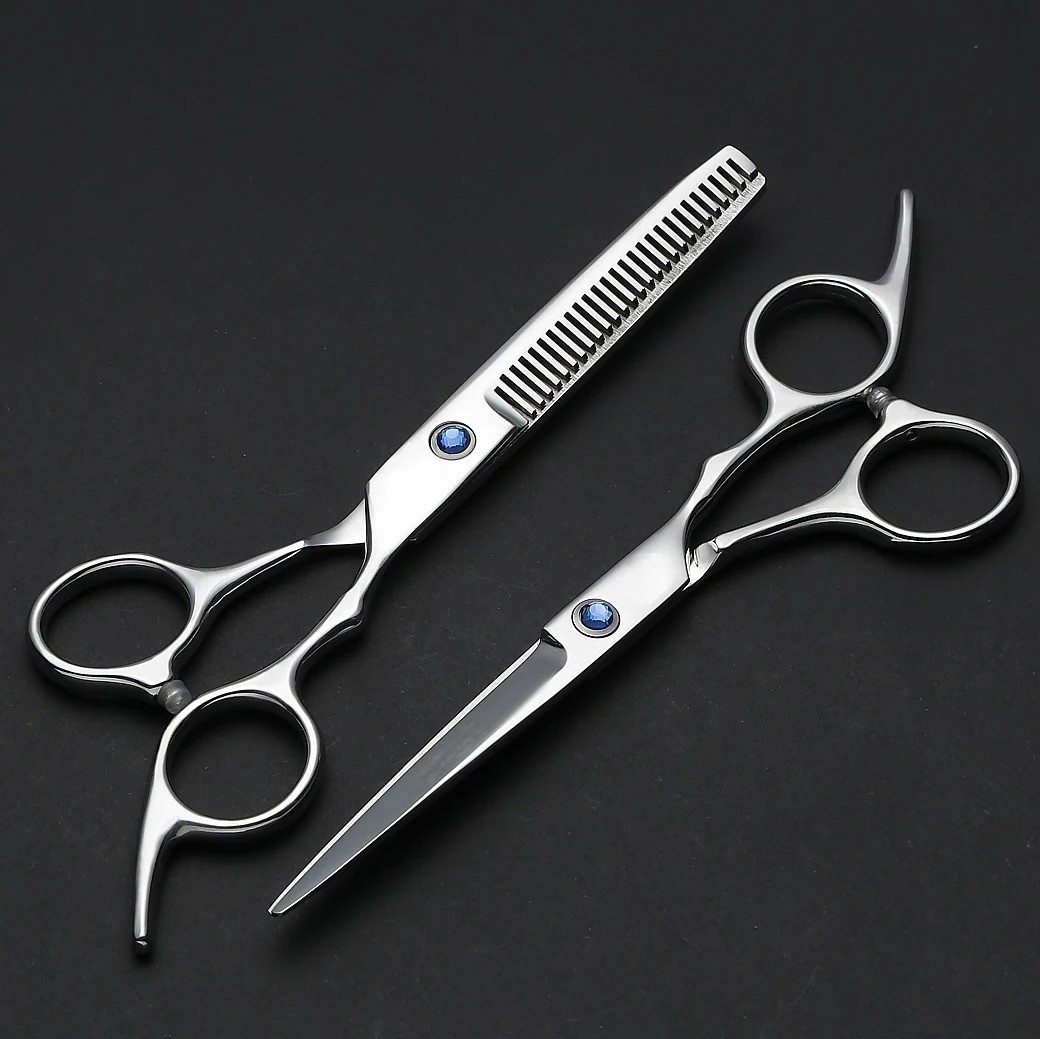 Gambar produk YUCH Gunting Rambut Lurus Sasak Oil Quenching Stainless Steel 4Cr13 Thinning Scissor - YC6